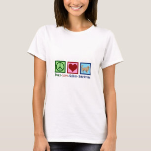 Camiseta Peace Love Golden Retriever Women