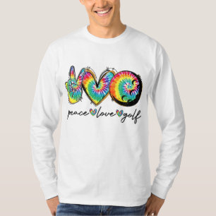 Camiseta Peace Love Golf Funny Tie Dye Golf Amantes