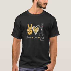 Camiseta Peace Love Great Dane Dog Lovers