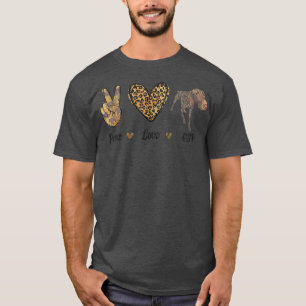 Camiseta Peace Love GSP Mascota de punteros alemanes Perro
