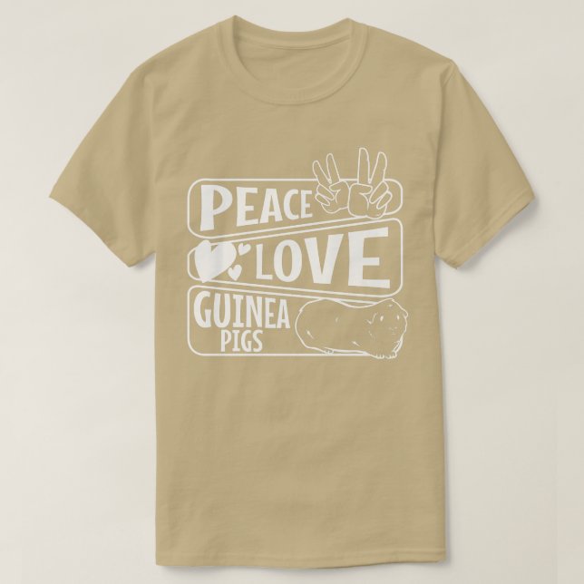 Camiseta Peace love guinea pigs69 (Diseño del anverso)