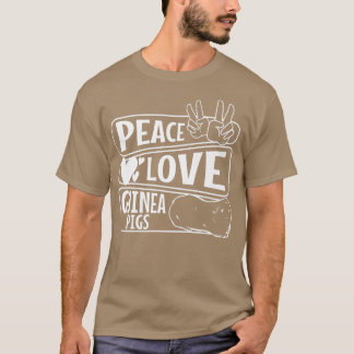 Camiseta Peace love guinea pigs69