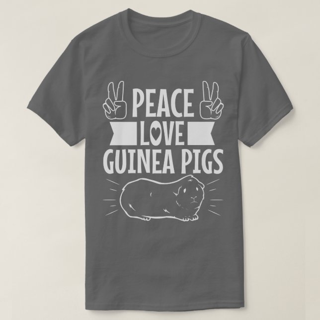 Camiseta Peace love guinea pigs 70 (Diseño del anverso)