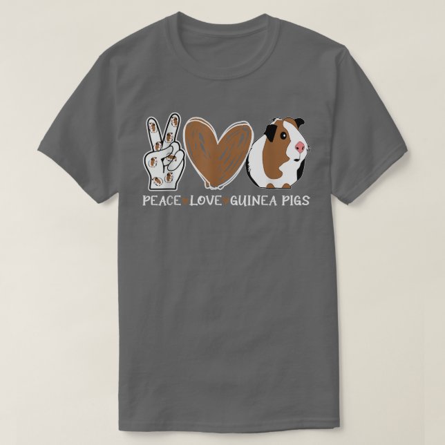 Camiseta Peace Love Guinea Pigs Leopar63 (Diseño del anverso)