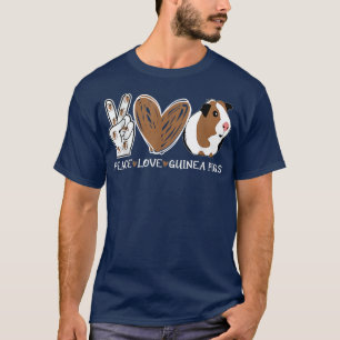 Camiseta Peace Love Guinea Pigs Leopar T-Shirt