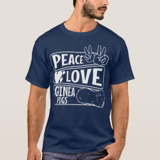 Camiseta Peace Love Guinea Pigs Premium4324