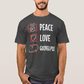 Camiseta Peace Love Guinea Pigs Premium 4319