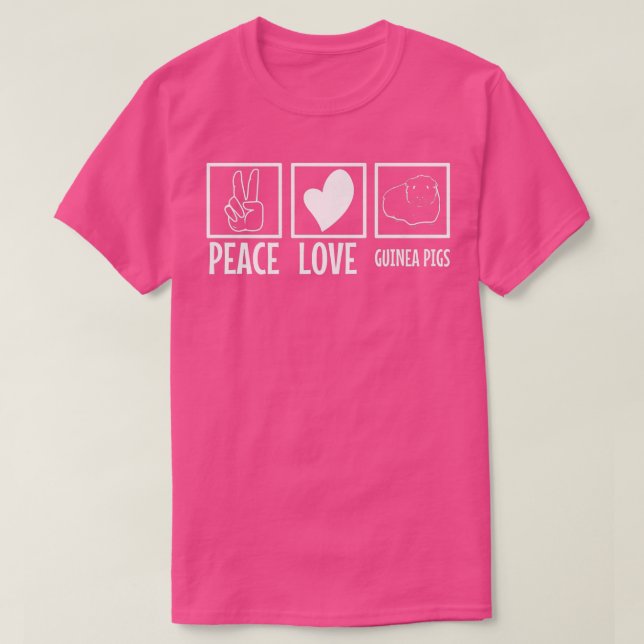 Camiseta Peace Love Guinea Pigs Premium 4321 (Diseño del anverso)