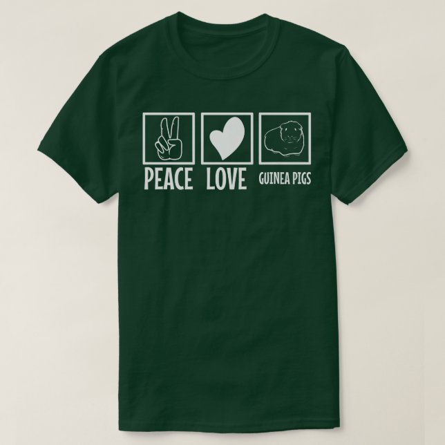 Camiseta Peace Love Guinea Pigs Premium 4325 (Diseño del anverso)