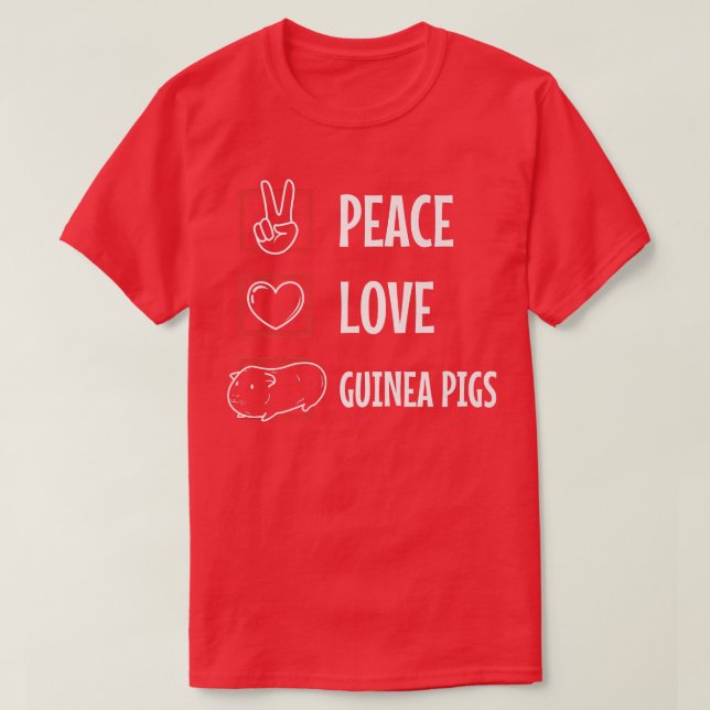 Camiseta Peace love guinea pigs Premium T-Shirt (Diseño del anverso)