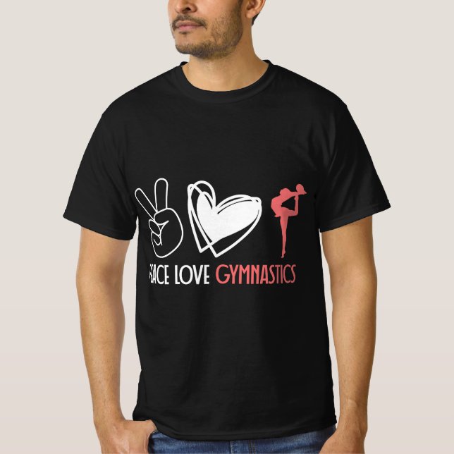 Camiseta Peace Love Gymnastics  (Anverso)