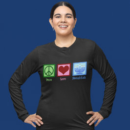 Camiseta Peace Love Hanukkah