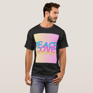 Camiseta Peace Love Happiness Text