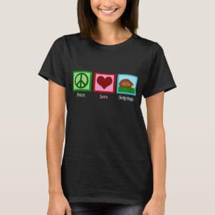 Camiseta Peace Love Hedgehogs