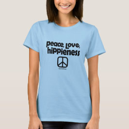 Camiseta Peace Love Hippieess Tie Dye Tee Blue Ladies