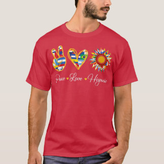 Camiseta Peace Love Hispanic Heritage month Sunflower Count