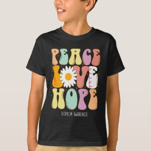 Camiseta Peace Love Hope Alopecia Alopecia Awareness Gift
