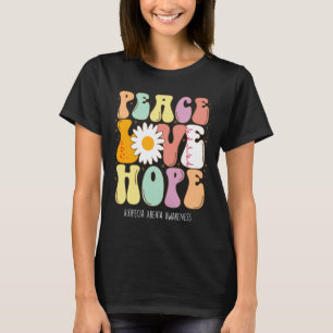 Camiseta Peace Love Hope Alopecia Areata Awareness Gift