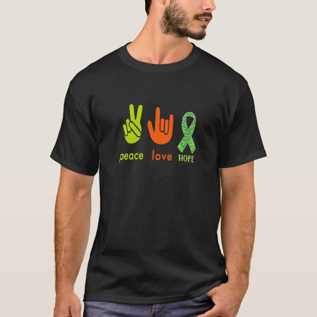 Camiseta Peace Love Hope  Mental Health Awareness (Anverso)