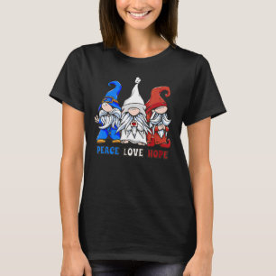 Camiseta Peace Love Hope Patriotic Gnome enana a los Estado