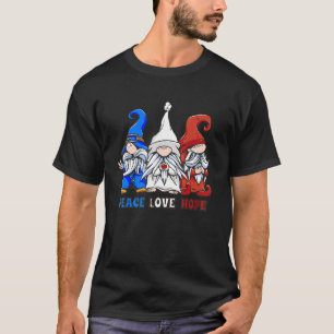 Camiseta Peace Love Hope Patriotic Gnome enana a los Estado