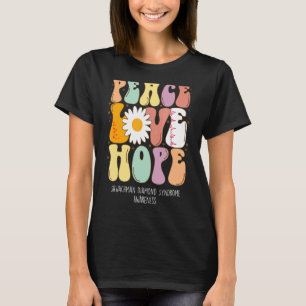 Camiseta Peace Love Hope Shwachman Diamond Syndrome SDS Syn