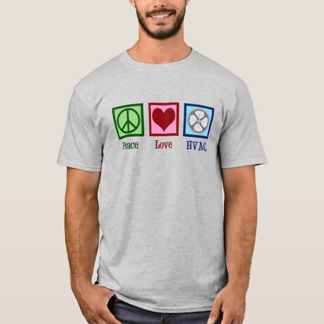 Camiseta Peace Love HVAC Company (Anverso)