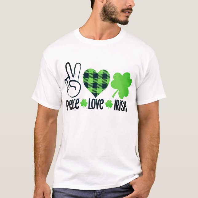 Camiseta Peace Love Irish-60682 (Anverso)