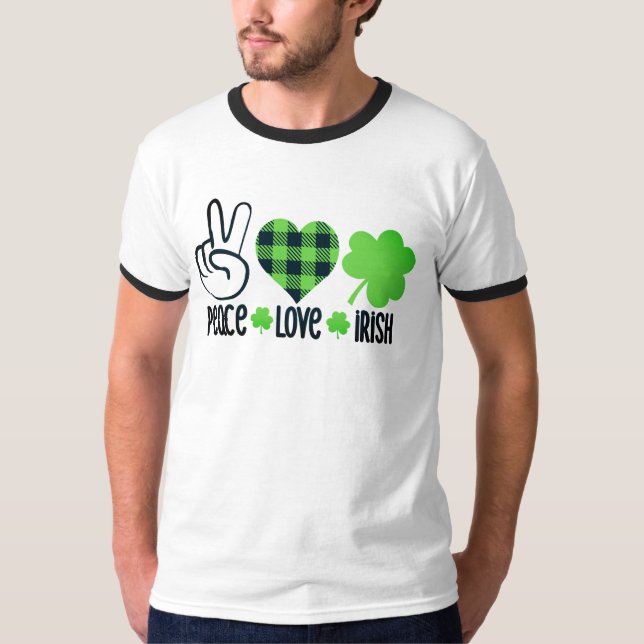 Camiseta Peace Love Irish-60682 (Anverso)