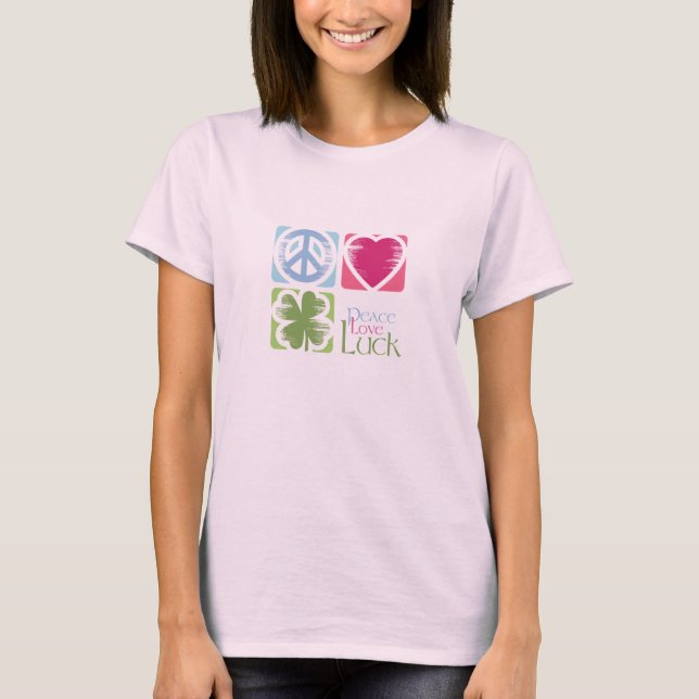 Camiseta Peace, Love & Irish Luck (v.02) (Anverso)