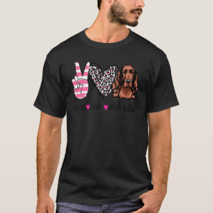 Camiseta Peace Love Irish Setter Irish Setter