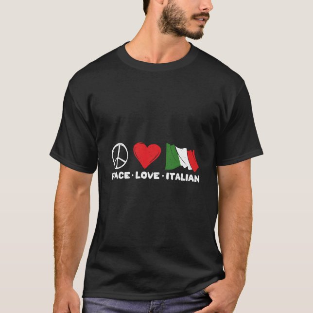 Camiseta Peace Love Italiano (Anverso)