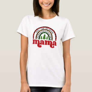 Camiseta Peace Love Joy Navidades Mama Shirt