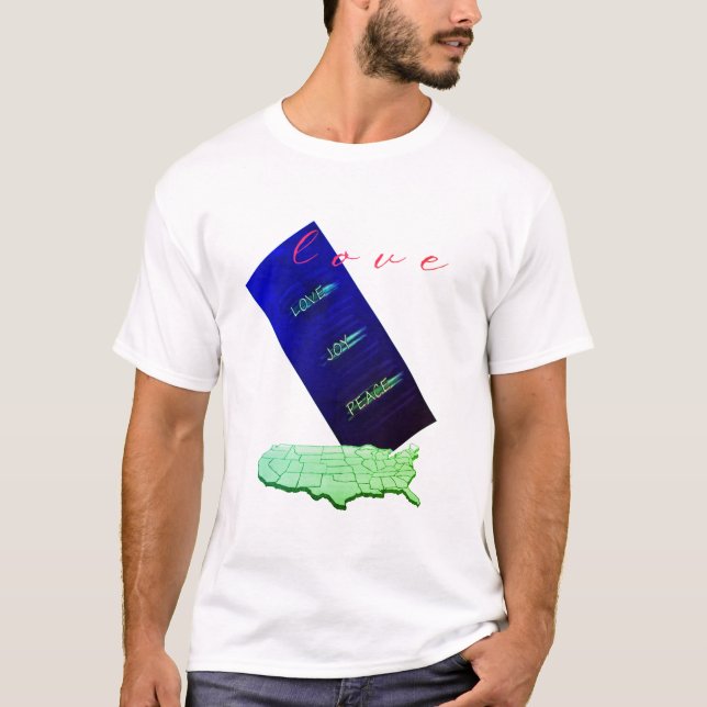 Camiseta PEACE LOVE JOY T-Shirt (Anverso)