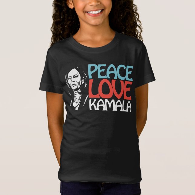 Camiseta Peace Love Kamala Harris 2020 (Anverso)