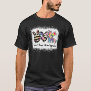 Camiseta Peace Love Kindergarten De Vuelta Al Equipo Escola