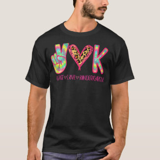 Camiseta Peace Love Kindergarten Squad vuelve al partido es