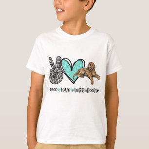 Camiseta Peace Love Labradoodle Golden Labradoodle Dog Love