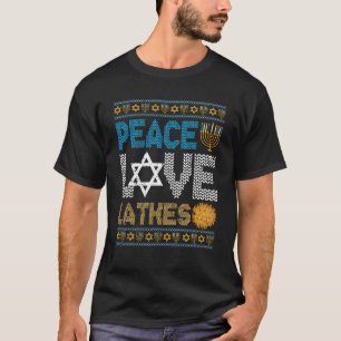 Camiseta Peace Love Latkes Hanukkah Chanukah Jewish