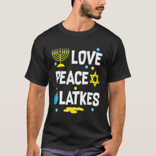 Camiseta Peace Love Latkes  Hanukkah Chanukah Jewish 1