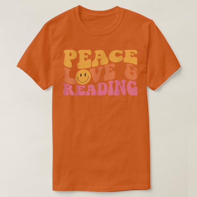 Camiseta Peace Love Leading Libros Lover para Teatro de Chi (Diseño del anverso)