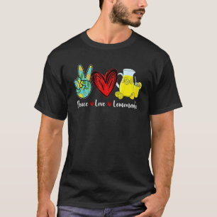 Camiseta Peace Love Lemonade Yellow Lemon Lover Hombres G