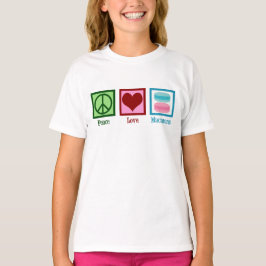 Camiseta Peace Love Macarons Chicas Cute Macaron