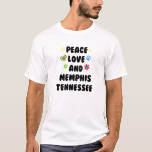 Camiseta Peace Love Memphis Tennessee Patriotic Tn Patrioti