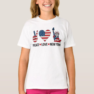 Camiseta Peace Love New York