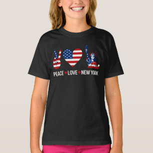Camiseta Peace Love New York