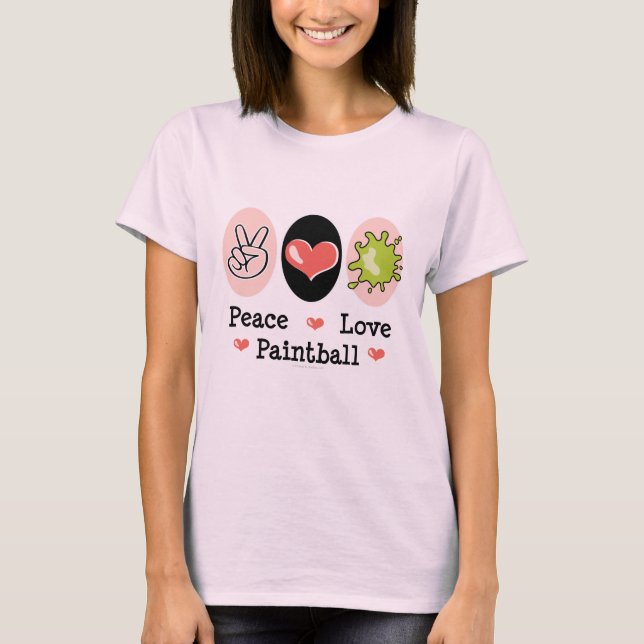 Camiseta Peace Love Paintball Organic Tee (Anverso)