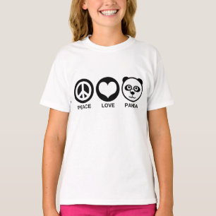 Camiseta Peace Love Panda