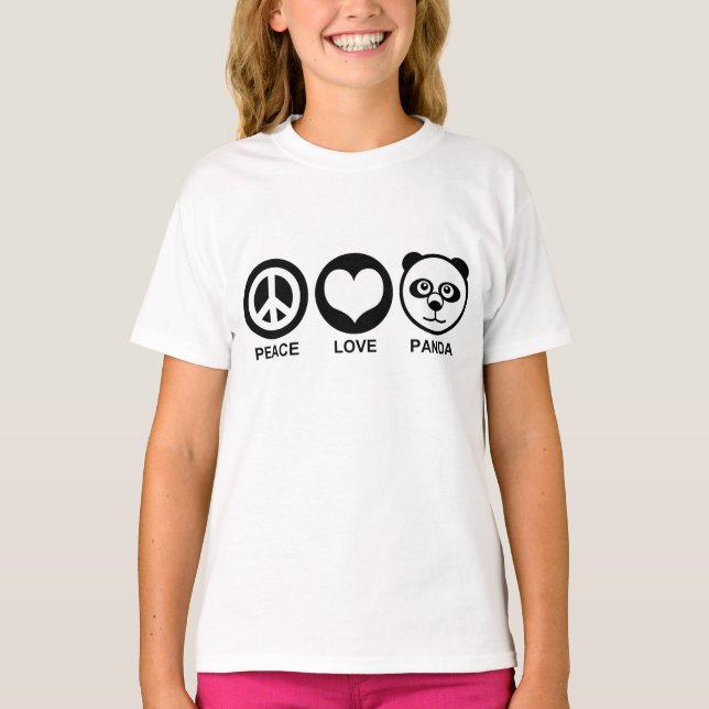 Camiseta Peace Love Panda (Anverso)