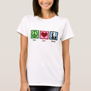 Camiseta Peace Love Pandas